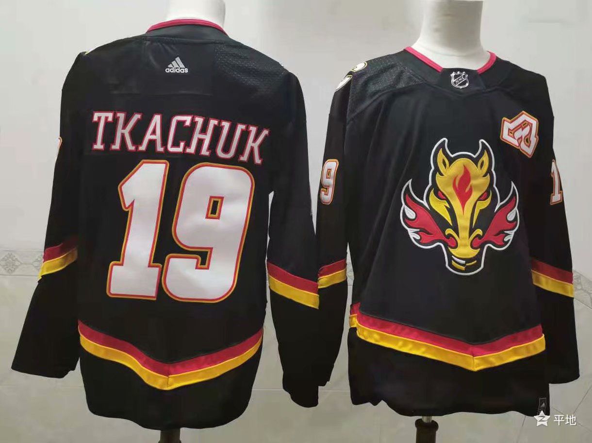 Men Calgary Flames #19 Tkachuk Black Authentic Stitched 2021 Adidias NHL Jersey->seattle mariners->MLB Jersey